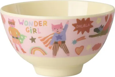 Immagine prodotto di Rice Melamina Piccola ciotola  - Super Hero Rosa 300 ml