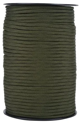 Produktbild von INF 100 m Paracord-Rolle mit Rückholmechanismus – 9-adriges Polyester-Überlebensseil (4 mm) für Camping, Rettungseinsätze und Zeltabspannleinen Dunkelgrün