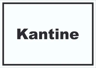 Produktbild von Kantine Schild mit Text essen und trinken waagerecht A4 (210x297mm)