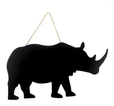 Productafbeelding van Meander krijtbord, neushoorn, 50x1x26 cm (normaalprijs: €4,75)