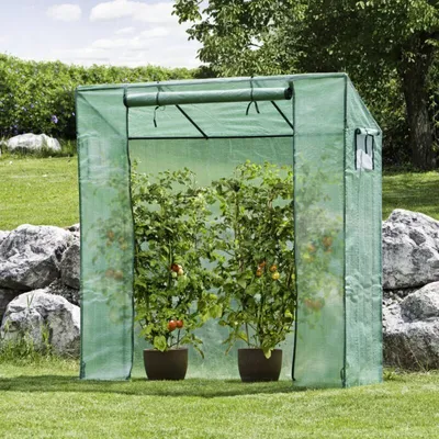 Produktbild von Tomatenhaus mit aufrollbarer Tür