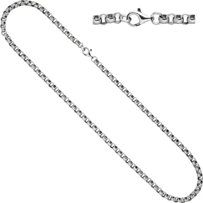 Produktbild von JOBO Erbskette 925 Sterling Silber 4,5 mm 45 cm Kette Halskette Silberkette Karabiner