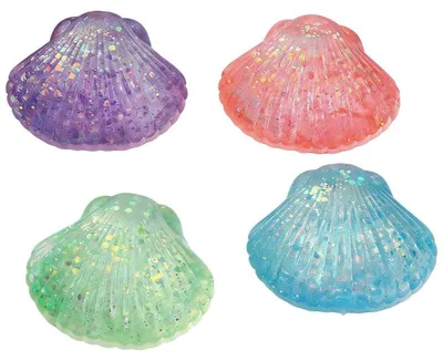 Produktbild von 4 Stück Muschel Squishy Slow Rising Quetschspielzeug Anti Stress Spielzeug für Kinder Erwachsene Alltag