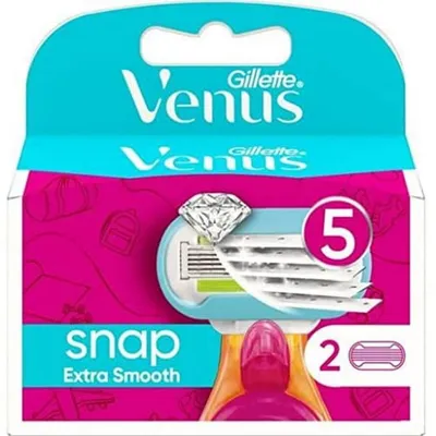 Obrázok produktu pre Gillette Venus Extra Smooth, náhradné hlavice na holiace strojčeky pre ženy, 2 kusy, 5 čepieľky
