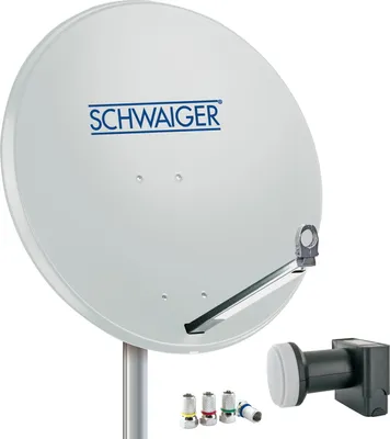 Produktbild von Satellitenanlage Set Hellgrau Aluminium 75 cm