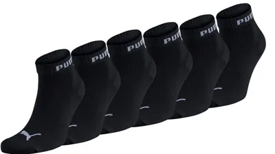 Produktbild von PUMA Uni Sportsocken Quarter 6er Pack Black 35 38 – Größe 35-38, Schwarz