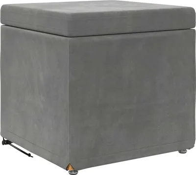 Produktbild von vidaXL Hocker Dunkelgrau 41 x 41 x 40 cm Samt und Engineering Holz