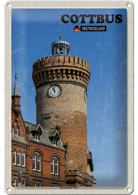 Produktbild von Blechschild Städte Cottbus Spremberger Turm 20x30cm