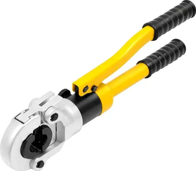 Obrázok produktu pre Hydraulické lisovacie kliešte – Hydraulický lisovací nástroj – TH 16–32 mm – Lisovacia sila 8 t – Oceľ Cr40 – Pre rúrky PEX/hliníkové – Žltá