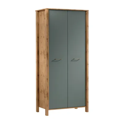 Image de AX LIVING Armoire de plain-pied Iseonia S2P, chene Wotan & Green