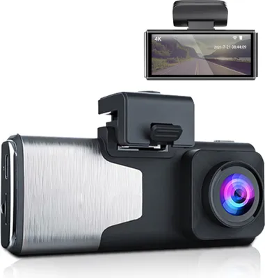 Immagine prodotto di Dash Cam 4k doppio obiettivo anteriore posteriore registrazione fotocamera visione notturna parcheggio monitor Wifi Gps nero
