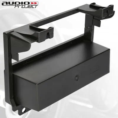 Produktbild von Audioproject A181 - Autoradio Radioblende Set kompatibel mit FORD Fiesta Fusion MK6 ab 2002 - 2005 mit Ablagefach Einbaurahmen + Radioadapter Antennenadapter schwarz
