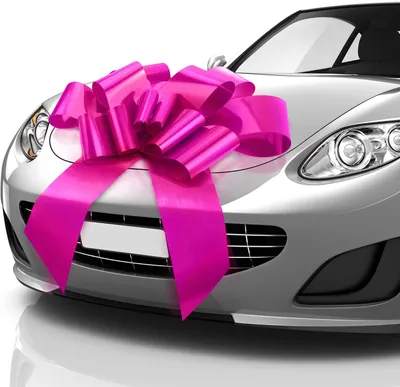 Productafbeelding van Enorme autoboog - Roze - Grote cadeauverpakking boog voor geschenkdecoratie