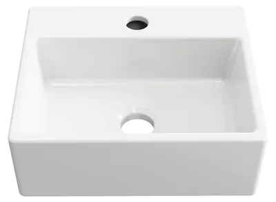 Zdjęcie produktu dla BAIKAL, ceramiczny umywalka blatowa, kwadratowa, idealna do montażu na blacie