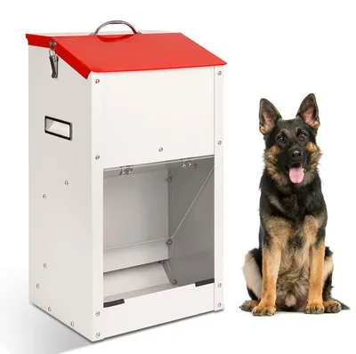 Hunde-Futterspender, 11 kg, Schwerkraft, für große Hunde, außen