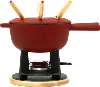 Produktbild von osoltus Fondue Käsefondue Gusseisen matt rot NEUHEIT