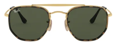 Produktbild von Ray-Ban MARSHAL II, Erwachsener, Uni, Hexagonal, Schildkröte, Gold, Nicht-polarisierte Linse, Edelstahl
