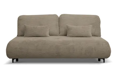 Produktbild von VENASI ETNA Polstersofa mit Schlaffunktion und Bettkasten Couch Sofa Cord Bettsofa Schlafsofa Braun