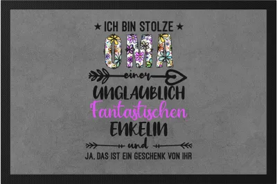 Produktbild von Ich bin stolze Oma Fußmatte Geschenk Idee Muttertag Oma Enkelin Geburtstag