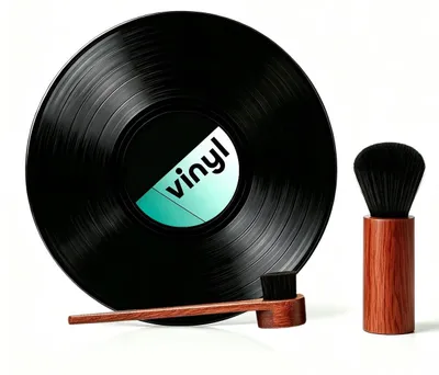Productafbeelding van Vinyl Record Cleaner Kit met Borstels voor Antistatische Reiniging