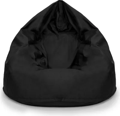Obrázok produktu pre Beanbag XXL s vankúšom na stoličku Podlahový vankúš Vankúš na stoličku Vhodný pre tínedžerov a dospelých Beanbag s výplňou - čierny