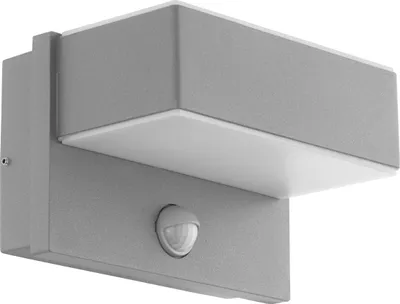 Produktbild von EGLO LED Außen-Wandlampe Azzinano, 2 flammige Außenleuchte inkl. Bewegungsmelder, Sensor-Wandleuchte aus Metall in Silber und Kunststoff in weiß, IP44