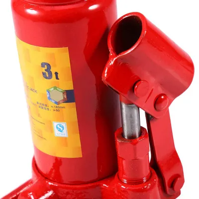 Hydraulischer Wagenheber 3 t, 17-33 cm, Stahl, rot