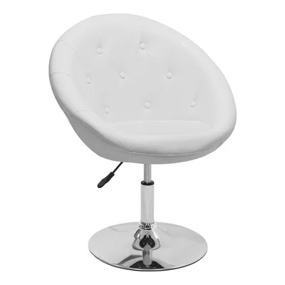 Produktbild von Duhome Clubsessel Loungesessel Höhenverstellbar Cocktailsessel Schminktisch Stuhl aus Kunstleder, Weiß