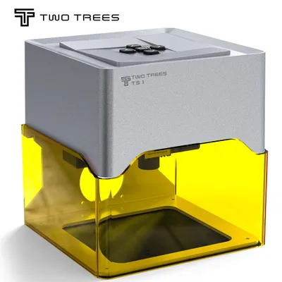 Produktbild von Twotrees TS1 Mini Gräviermäschine, Play& Plug, APP Gravur, Geeignet für Anfänger, mit Schutzlinse, Gehäuse--157*157*167mm