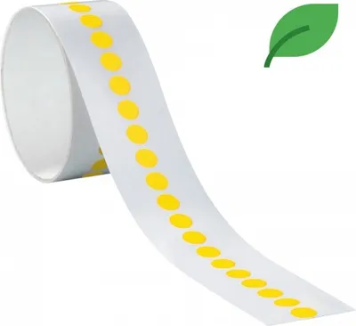 Produktbild von Dreifke® Aufkleber, Markierungspunkte, gelb, ökologische Folie, selbstklebend...