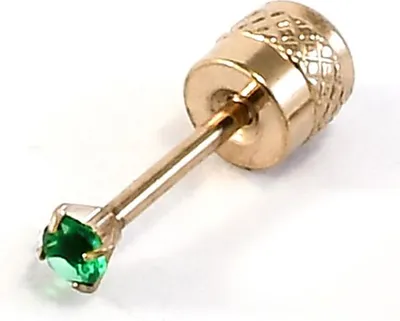 Produktbild von Steckerohrring aus Chirurgischem Stahl, Anti-allergisch, Wasserfest, 2x2x12,4 mm, einzeln