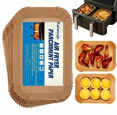 Obrázok produktu pre Pergamenový papier na fritovanie teplým vzduchom, 120 kusov, kompatibilný s modelmi Ninja AF300EU a AF400EU, rozmer 14x22x4,5 cm