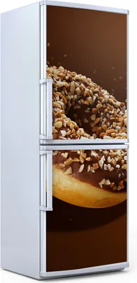 Produktbild von Kühlschrankdekoration 70x180 cm Aufkleber auf dem Kühlschrank - Schokolade Nüsse glaze