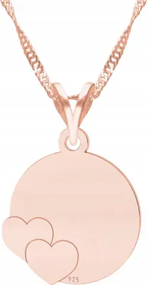 Image de Collier plaqué or avec motifs en forme de coeur ARGENT 925