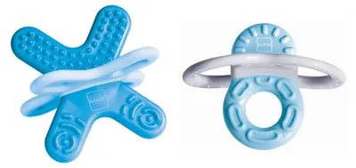 Produktbild von MAM BITE & Relax SET BLUE Beißring, bis 3 Monate, BPA-frei