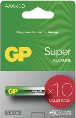 Productafbeelding van GP BATERIE GP Alkaline batterijen SUPER AAA (LR03) - 10 stuks