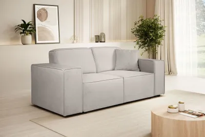 Produktbild von Sofa PEDRO II - 2-Sitzer modernes Couch ohne Schlaffunktion - Hellbeige (Velo621)