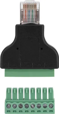 Image de Connecteur Ethernet DVR RJ45 vers connecteur à borne à vis 8 broches