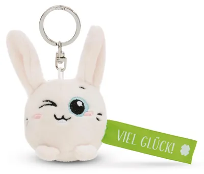 Produktbild von Schlüsselanhänger Hase "Viel Glück!" grün 5cm
