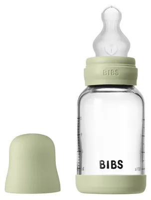 Productafbeelding van Bibs glazen babyfles, rond, 120 ml