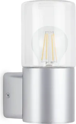 Image de Lampe d'extérieur Telefunken AMPOLO, douille E27, argent, IP44, 19,5 x 8,5 x 11 cm