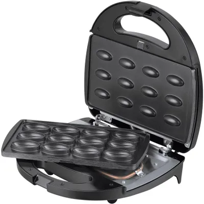 Zdjęcie produktu dla Heinner HNM-750BKS, Urządzenie do robienia pączków, 12 donuts, Czarny, Srebrny, 750 W, 220 - 240 V, 50/60 Hz