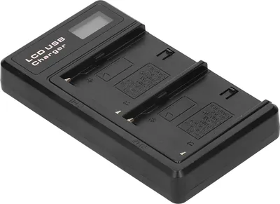 Zdjęcie produktu dla Wyświetlacz LCD, akumulator litowy, podwójna ładowarka, stacja ładująca USB dla NPF550