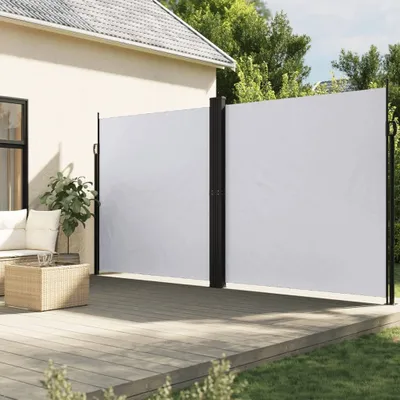 Obrázok produktu pre Maison Exclusive - Bočná markíza, rozťahovateľná, biela, 200 x 600 cm