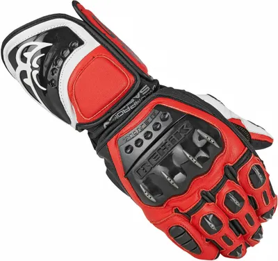 Zdjęcie produktu dla Rękawice motocyklowe Berik MIsano, czarny/czerwony/biały, S