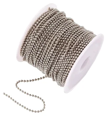 Produktbild von 5 Meter Rundkette Gliederkette Metallkette Kugelkette 2mm Altsilber Schmuckkette Meterware zur Schmuckherstellung
