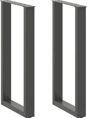 Produktbild von Möbel Bartischbeine U-Form 2 Stk. Anthrazit 40x(90-91) cm Stahl - Tischbeine 4013218