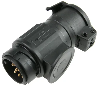 Produktbild von as-Schwabe Camping Kurzadapter 13-polig Stecker auf 7-polig Steckdose 12V IP44