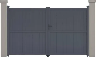 Produktbild von Gartentor aus Aluminium "Maurice" - 299,5 x 180,9 cm - Grau