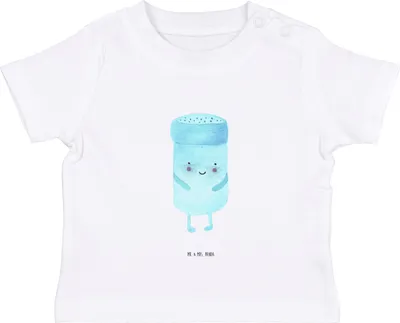 Produktbild von Mr. & Mrs. Panda Babyshirt Beste Freunde Salz 0. - 6. Monat - Weiß - Geschenk, Baby Top, Öko T-Shirt, , Organic, Lustige Sprüche, Fehlende Keywords, Jerseyshirt